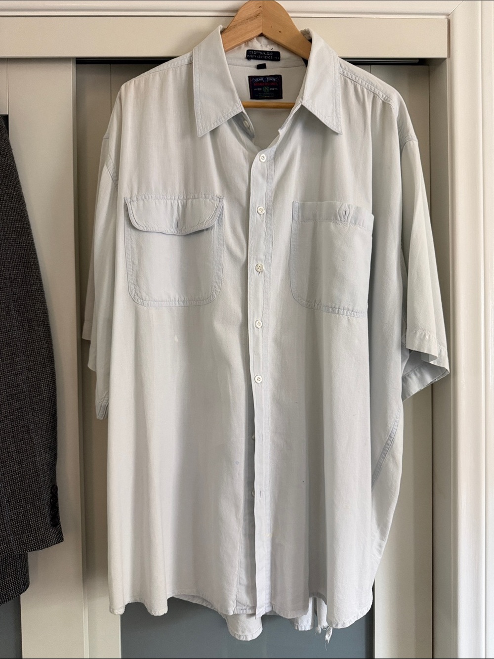 Members Only Pale BlueShort-Sleeve Button Down Shirt